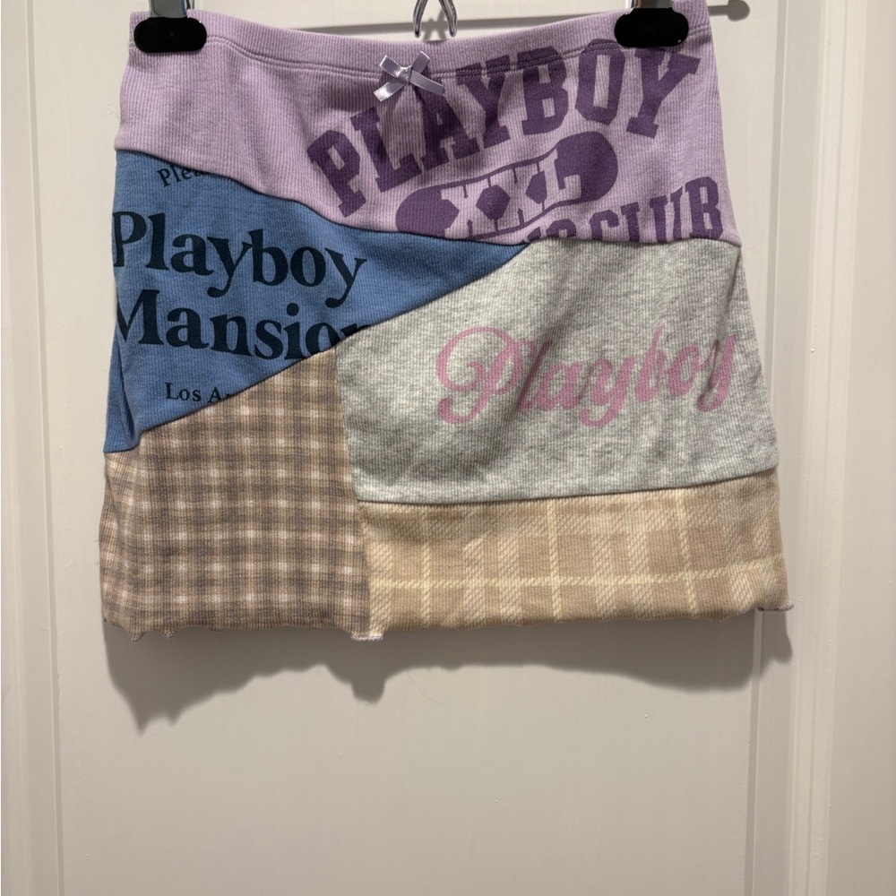 PacSun x Playboy | Collegiate Patchwork Mini Skirt